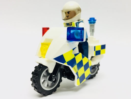 Police Motorcycle w Police Traffic Blue